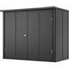 GFP Primeyard Armadio da esterno in metallo 156x84x131 cm Casetta da giardino antracite pavimento incluso