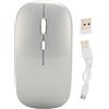 ciciglow Mouse USB Wireless, Mouse per Computer Wireless con Ricevitore USB Mouse Cordless Ergonomico Ricaricabile a Basso Rumore per Lavoro, Studio, Tempo Libero (Silver)