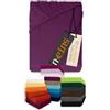 npluseins Lenzuolo con angoli classico in jersey - tanti colori e misure - 100% cotone 159.192, 70 x 140 cm, viola