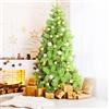 Dmora - Albero di Natale 180 cm Oslo, Pino artificiale, Albero effetto reale, Alberello natalizio extra folto, 101x101 h180 cm, Verde