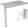 KDR Produktgestaltung Tavolo pieghevole a parete Piano di lavoro 80x50 cm in cemento Tavolo pieghevole Tavolo da pranzo Tavolo da cucina a parete Altezza tavolo 74 cm