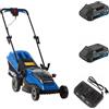 Hyundai ZE38-D40 - Tagliaerba a batteria - 2x20V/2Ah - Taglio 38 cm