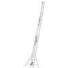 Facal Roller - 3x13 gradini, altezza 10.34 mt - Scala tripla telescopica in alluminio - Con stabilizzatori