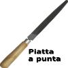 Stella Bianca Lima per chiavi piatta a punta manico in legno