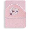 Interbaby Asciugamano con cappuccio per neonato OSITO AMOROSO in rosa - 560 g