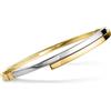 OROVI Bracciale Donna Oro Bicolore 9KT Bracciale Rigido, Made in Italy, gioiello anallergico confezionato in un elegante astuccio portagioie
