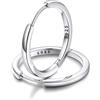 FaithHeart Orecchini Argento 925 18MM Orecchini a Cercio Leggeri Cartilagine Ipoallergenico Piercing Orecchino Donna Argento Nero Oro