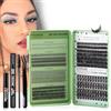 RoseFlower Ciglia Finte Ciuffetti 551PCS, D-curl kit ciuffetti ciglia extension lash clusters soffici con applicatore, pinzette e pennello, Extension ciglia singole, ciglia finte naturali