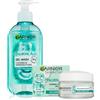 Garnier Skin Naturals Detergente Viso in Gel con Acido Ialuronico e Aloe Vera, Idratante e Rinfrescante, Per Pelle Normale e Mista, 200 ml (Gel+Crema)