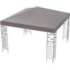 FANTASK Gazebo di ricambio con chiusure in velcro per gazebo da giardino, stabile e impermeabile, 3 x 3 m (grigio)