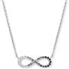 Engelsrufer Collana a forma di cuore, in argento Sterling 925, con zirconi, chiusura a moschettone, lunghezza: 42 + 4 + 4 cm, 50 cm, Argento sterling, Zirconia cubica