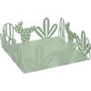 Brandani 51744 Portatovaglioli Cactus, Verde, Metal, 17x17x6h cm