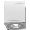Planetitaly Faretto plafoniera soffitto attacco LED GU10 lampada quadrata esterno impermeabile IP65 luci balcone terrazzo parcheggi ingresso 230V (Colore Bianco)