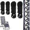 Duluok 4 Pezzi Corda Elastica per Sdraio Reclinabile Lacci di Ricambio Universali, Corda Sedia Elastici, Senza gravità da Giardino, Poltrone, Nero (2.4m+1.5m)