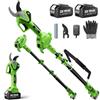 TaskStar Forbici Potatura a Batteria con Asta Telescopica: 2 in 1 Forbici Potatura Elettriche per Jardinage- 2 * 4,0Ah Batterie, Lama SK5 Extra, 2 Modalità, Taglio 40mm per Alberi e Fiori