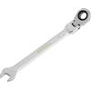 DAKCOS Chiave a cricchetto combinata 8 mm - Chiave a cricchetto metrica ad anello aperta con snodo in CR-V con finitura cromata opaca