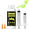 WEILAOK Tracciante Perdite Acqua, Rilevatore Perdite Piscina, Tracciante Aria Condizionata Auto, Rilevamento Fluoresceina Universale con Siringa per Ispezione Condizionatori, Piscine, Tubazioni e Auto, 100ml