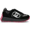 LIU JO Sneaker donna nera e rosa in suede