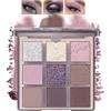 Generic Palette di ombretti, viola, altamente saturi, formula a lunga durata, impermeabile, glitter per occhi, palette di ombretti viola scintillanti, per donne e ragazze