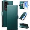 Yunubeyii Cover Libro per Honor 90 Lite 5G - [Blocco RFID] Luxury PU Leather Portafoglio Card Holder Magnetic Phone Custodia con Kickstand, Cover Protettiva Antiurto, Verde