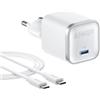 Anker Nano 45W Caricatore USB C, Ricarica Rapida, Compatto e Pieghevole per Samsung S25 Ultra/S24, iPhone 17 Pro Max Air/16/15, MacBook, Pixel 9, iPad (cavo da 183 cm incluso)