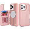 SailorTech per iPhone 12 Pro max Custodia per telefono con porta carte di credito, iPhone 12 Pro max Custodia con slot per carte di credito mag safe Portafoglio Zipper per uomo - Oro Rosa