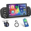 Hikity Android 13 1G+32G Car Radio per Fiat Panda 2013-2020 6.2 Pollici Schermo Tattile Autoradio Stereo Auto con GPS WIFI Telecamera Posteriore EQ Bluetooth Mirror Link FM Comandi al Volante