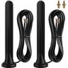 RaitWahl 2 x Antenna 4G 5G esterna omnidirezionale con guadagno 15dBi, connettore SMA + adattatore TS9, base magnetica 3M, amplificatore di segnale per router interno ed esterno, compatibile 3G 4G 5G LTE gsm