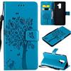 Fatcatparadise Cover per Samsung Galaxy A6 Plus 2018, Custodia Samsung A6 Plus 2018, Custodia Portafoglio a Libro in Pelle Flip Cover e TPU Silicone con Funzione Supporto Chiusura Magnetica (Blu)
