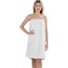 Winthome Kilt da Sauna Donna 100% Cotone, Asciugamano Sauna Donna Morbido e Confortevole, Altamente Assorbente, Regolabile con Bottoni, Accappatoio per Sauna Doccia Spiaggia Piscina (Bianco, 80x145cm)
