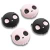 GeekShare Set di 4 tappi joystick con teschio compatibili con Switch 2, in silicone antiscivolo, per Switch 2025, nero e rosa
