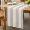 Cheekywares Runner Tavolo Moderno Strisce Grigie Elegante Tovaglia da Cucina Tavolo da Pranzo Decorativo Runner da Tavolo Caffè Matrimonio Vacanza Festa in Famiglia 40x140cm