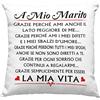 Vulfire Federa per Cuscino Marito Speciale, Idea Regalo di Compleanno Originale, Frasi D'amore, Arredamento Casa Divano Letto - senza Imbottitura (40_x_40_cm, A mio Marito)