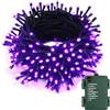 PhilzOps Catena Luminosa Halloween Viola, 10M 100 LED Luci Stringa Esterno Impermeabile 8 Modalità Luci Natale Interno lucine Decorative Natale per Giardino Balcone Patio Festa Cortile Partito Festive