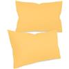 npluseins federe in tinta unita in confezione da 2 e dal design discreto 1154.1498, 40 x 60 cm, giallo