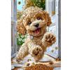 QENSPE Cane Diamond Painting Kit Completo, 5D Pittura Diamante per Adulti DIY Diamantini Strass Mosaico Art, LKJ007-30x40cm