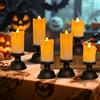 Bseical Candele LED per Halloween,Candele Finte con Effetto Cera Colata 6 Pezzi,Candele Luminose per Halloween con 3 Altezze,Decorazioni per Casa, Tavola, Camino,Atmosfera Calda e Accogliente
