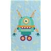 damaloo Asciugamano per bambini 30 x 50 cm in cotone - Ospite con motivo robotico - Piccolo asciugamano per ragazzi e ragazze - Asciugamano per mani o salviette per bambini