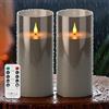 Broyal 2 Pezzi Candela Impermeabile Esterna,22.5x10cm Candele Led Senza Fiamma con Telecomando e Timer,Candele a Batteria per Matrimoni,Festival,Decorazioni per Esterni e Casa