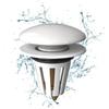 GIUSOBG Tappo di Scarico Pop-Up Universale,Bianco in Ceramica Lavabo Filtro di Scarico, Tappo Lavandino Bagno, Adatto per Lavabo, Lavandino, Bagno, Cucina (34-40mm)