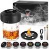 URAQT Kit Per Affumicatores Elettrico da Cocktails con Torcia, Kit Affumicatore per Whisky Cocktail, Kit per affumicatore per cocktail con 6 Aromi Scaglie Legno, regali di compleanno per uomini, papà