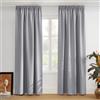 PONY DANCE Tende Termiche Oscuranti per Interni Tenda Oscurante con Fettuccia 2 Pezzi 140x280 cm Curtains per Salotto e Camera da Letto, Grigio Chiaro