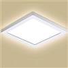 Zeitnet Inc. Plafoniera LED Soffitto Quadrata, Lampade Soffitto, Plafoniera LED Esterno, Lampadario Bagno, Plafoniere a LED, Lampada Cucina, LED Bagno 3000K, 24W resa equivalente a 250W