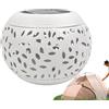 Generico Lampada da tavolo solare per esterni, lampada con fiamma tremolante , Lanterne in metallo per esterni, Lampada decorativa solare dal look retrò per balcone, portico, giardino, patio, cortile e