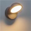 Planetitaly Applique da parete orientabile IP54 impermeabile LED 12W interruttore luce CCT da 3000K a 6500K lampada muro giardino terrazza balcone ingresso alimentazione 230V (Grigio)