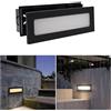 Planetitaly Faretto segnapassi LED 6W CCT incasso rettangolare parete IP65 moderno lampada muro luce viale giardino esterni 230V (Nero)