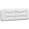 vidaXL Cuscino Testiera Bianco 140 cm in Similpelle