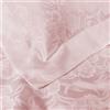 Manifattura Tessile Lenzuola o Copripiumino Raso di Cotone Jaquard Floreale Tintaunita - Rosa, 180x200 Matrimoniale Kingsize