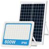 Generico Faro a LED 800W con Pannello Solare IP66, Sensore Crepuscolare e Telecomando | SMD Ultra Luminoso da Esterno [Classe di efficienza energetica A]