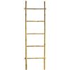 Box and beyond Scala portasciugamani da bagno - scala decorativa in bambù - 5 barre per asciugare - 180 x 55 cm